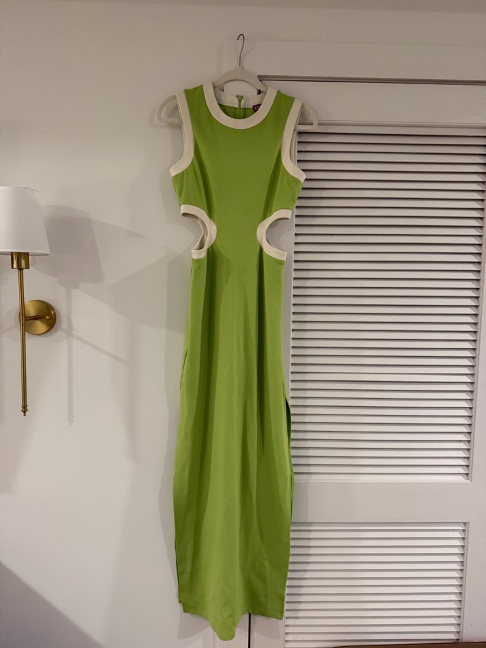 Staud Dolce Cutout Jersey Maxi Dress in Green